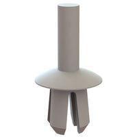 Essentra Components 61PR600100 ປຸດດັດດັນ Push-In Rivet, ຮູ Hole .160, ຄວາມຫນາ Panel .062-.180