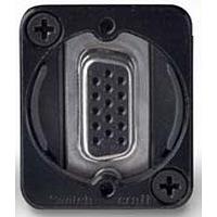 Switchcraft EHHD15FFB ຕູ້ສະຫນອງ Dual Port D-Sub EH CONN HD15 F-F BLA