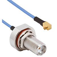 Amphenol SV Microwave FRSMPS-047-FBSMA-060 ສາຍສະບັບ RF SMPS R/A F SMA BKHD F 6" Cable