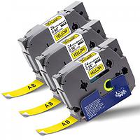 CHINA TZF-S651 ພິມປ້າຍແລ້ວ (24mm, black text on a yellow background)