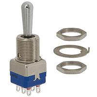 APEM 12148A ສະຫນັບສະຫນູນມືອາຊີບ Toggle Switch DPDT ON OFF (ON)