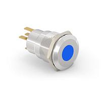 Alcoswitch - TE Connectivity 2-2213765-0 ປຸ່ມກົດສະຫນອງ AV19 SPM 0.4VA SPOT LED ສີຟ້າ 24V