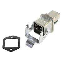 HARTING 09452151104 ຕູ້ເຊື່ອມຕໍ່ແບບມົດູລາ / ຕູ້ເຊື່ອມຕໍ່ Ethernet RJI IP67DATA 3A PANL F/ THR. SP. CHROM