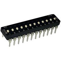 CTS Electronic Components 210-12MSFD ສະຫນັບ DIP THROUGH HOLE, DIP SWITCH ກະທົບທາງທາງທາງ, 12-ຂາ, ຕົວກະທົບລະດັບກາງ, ການປິດທ້າຍລຸ່ມ, ອອບ, ແບບຂອງຂອງຕົວຈົບຕົວຕົວ, ກະປ່ອງທູບ