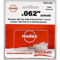 Molex 76650-0062 ຊຸດຕິດຕໍ່ .062 ຊຸດຕິດຕໍ່ Free Hang Plg Rec 1P
