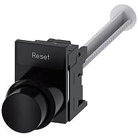 SIEMENS 3SU12000KB100AA0 ປຸ່ມກົດກະທັດຮັດ. ສີດໍາ. ໄລຍະກົດຍາວ