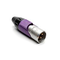 Amphenol Audio AX3M7M-AU ຕົວເຊື່ອມຕໍ່ 3P PIN M PLUG GLD W VLT MRK SLEEVE
