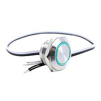 E-Switch PVT4FW4SS341 Anti-Vandal ANTI-VANDAL, 50mA 24VDC, SPST Off-(On), ຕິດຕັ້ງບົດ, ສາຍສົ່ງສະເຫຼີມດ້ານໜ້າ 300mm