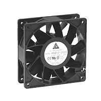 Delta Electronics, Inc. PFB1248EHE ພັງລົມ Tubeaxial DC Tubeaxial, 120x38mm, 48VDC, ລົດບອນ, ສາຍນໍາສະເໜີ, ຕິດຕາມມະນຸດ Locked Rotor Sensor