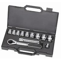 SATA 09133 12PC 1/2"DR 6PT METRIC PASS THRU® SOCKET SET 