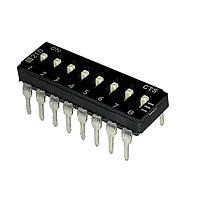 CTS Electronic Components 210-8MS ສະຫນາມສະຫນາມ DIP 8 ສ່ວນສະຫນາມ SPST