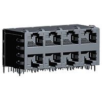 Abracon ARJM24A1-547-AB-EW2 ມັກເນຕິກ ຈໍກ RJ45 10/100/1000 Base-T 2x4 ມຸມຂວາ N/A ຜ່ານຮູ