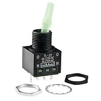 NKK Switches TL22DFAW015F ປຸ່ມສະແດງແສງສະເຫຼີມສົດ DPDT ON-NONE-ON GRN