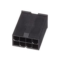 Molex 46999-0278 ປລັກ Shrouded MiniFitJr 8Ckt DR V0 ສີດຳ ບໍ່ມີຫນ້າຫູ