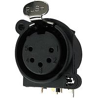 Io Audio Technologies IO-XLR5-F-EH ຕົວເຊື່ອມ 5-Pin XLR, ຜູ້ຍິງ, ຢູ່ທາງຂ້າງ, ຕິດບົດ PCB, ຂາດດິນແບ່ງແຍກ