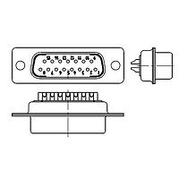 Molex / FCT 173114-0242 ຕູ້ຕໍ່ເຊື່ອມ Micro-D D-Sub FCT DSUB SLD PLG 15 PN NM