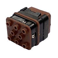 Amphenol Air LB France SIMEG0816PN ລະບົບການເຊື່ອມຕໍ່ແບບມົດູນ Modular Interconnect Systems Grounded module Pin With peripheral sealing 8 contacts #16 Polarization N