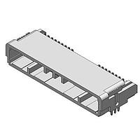 JAE Electronics MX77A040HF1 ຕິດຕໍ່ມາດຕະຖານ 40 ຕໍ່. ຂະໜາດກະທົບ, ຕິດຕໍ່ຮູບແບບຕ່ຳ, ພິນຮອດເມັນມຸມຂວາ, SMT