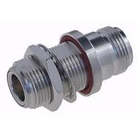 HUBER+SUHNER 34_N-75-0-1/133_NE ຕົວແປງ RF - ໃນຊຸດ N jack(f) ເປັນ N jack(f) ບັງເຮດ