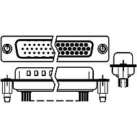 Amphenol Commercial Products L717HDE15POL2 ຂໍ້ມູນສູງ D-Sub Connectors 15P Sz E Hi Density Pin Straight PCB