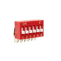 E-Switch KAS2106E ສະຫນັບ DIP SLIDE DIP SWITCH 6 pos Ext Act.