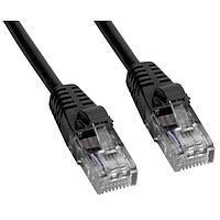 Amphenol Cables on Demand MP-5XRJ45UNNK-003 Cat 5e CAT 5E UTP XOVER RJ45 ສີດຳ 3'