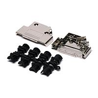 NorComp 971-025-020R121 ປົກປ້ອງການດຶງ Strain Relief Backshell 25P 45 DEGREE METALIZED PLASTIC