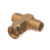 Radiall R125780000 ຕົວແປ RF - Tee SMA / TEE FEMALE- FEMALE - MALE ADAPTER