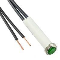 VCC 36EN-2312 ຕົວບອກສະແດງປ່ອງຕິດຕູ້ແບບແບບກົງມຸມ PMI 5/16in. ໂນອນ 125V ສາຍສີຂຽວ