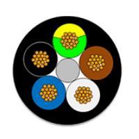 Molex / Flamar 155240-0184 (5 Meters) ການສື່ສານແລະການຄວບຄຸມ 5Ckt 16AWG TPE BK 5METERS ລາຄາຕໍ່ເມັດ