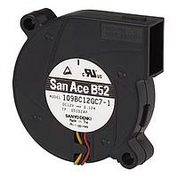 Sanyo Denki 109BC24HD7-1 ພັກລະບົບ DC Blower, 52x15mm, 24VDC, Locked Rotor Sensor