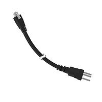 Banner Engineering LQMAC-306N ສາຍສະໄຟ AC Power Cord Cordset: Double Ended Molex to AC Plug Brazil; 3-pin Straight Female; 3-pin Straight Male; 1.83 m 3x18 Black PVC Jacket; PVC Black