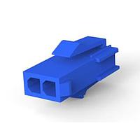 AMP Connectors - TE Connectivity 1-172157-6 ຮູງຮັບ Receptacle CAP 2P MINI ສີຟ້າ