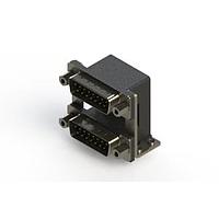 EDAC 661-015-664-059 ຕູ້ສະຫນອງ Dual Port D-Sub ມຸມຂວາ ຕູ້ສະຫນອງ Dual Port D-Sub