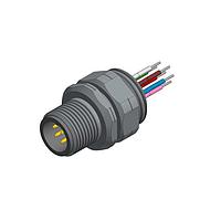 Amphenol CONEC 43-01102 ປຸ່ມຊອກ M12 ຜູ້ຊາຍ ML SCK M12X1 ມີສາຍສົ່ງສະເຫຼີມສ່ວນຫນ້າ FRNT MNT REPSITN PG9