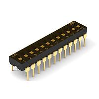 Wurth Elektronik 418127160912 ສະຫນັບ DIP WS-DITV Dip Sw 12Pin Horiz Box Typ Black
