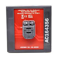 Microchip Technology AC164356 ປຸ່ມຕິດຕໍ່ & ອະເດບເຕີ PM3 44L 6x6 VLAP Universal Socket Mod