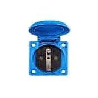 Altech 1662052 ປຸ່ມອອກ Blue 1 Gang Thermoplastic Schuko Socket, ປະເພດ E - ຝຣັ່ງ, ຕິດຕັ້ງແບບລົງໃນ, IP54, 2 ໂພນ
