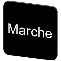SIEMENS 3SU19000AF160GA0 ປ້າຍປະກັບ, Marche INSCR. LABEL, ສີດຳ 22 X 22MM, MARCHE