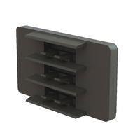 Essentra Components EFA04-02-ASS ຄລິບເສັ້ນໃຍ Fiber Clip & Pad, ສີດຳ, 3 Way
