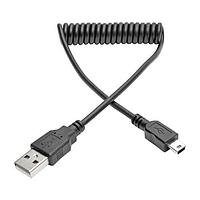 Tripp Lite U030-006-COIL ສາຍ USB / ສາຍ IEEE 1394 HiSpeedUSB 2.0Mini-B ມົນກອງ A-Mini-B 6'