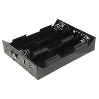 Eagle Plastic Devices 12BH163-GR ຖານຖ້ວມແບດເຕີຣີ 6 "D" ມີການລຶບດ້ວຍການກົດ ສີດຳ