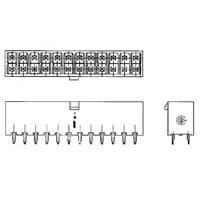 AMP Connectors - TE Connectivity 2-1586768-4 ຮອງສະໜອງສະເພາະແລະສາຍສະໜອງ 24P VT PIN HDR DUAL GLOW WIRE