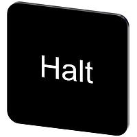 SIEMENS 3SU19000AF160AK0 ປ້າຍປະກັດ, Halt INSCR. LABEL, ສີດຳ 22 X 22MM, HALT