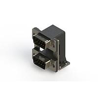 EDAC 661-009-664-050 ຕູ້ສະຫນອງ Dual Port D-Sub ມຸມຂວາ ຕູ້ສະຫນອງ Dual Port D-Sub