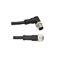 Amphenol LTW MSAP04FL-SAPMR-SD001 Sensor Cables / Actuator Cables M12 Circular Metric Connector, A Code, Plastic, 4A, 04 pins, Female Connector, Female Contact, Straight-to-Right Angle, Screw Thread, Overmolded Double Ended, Length 1000mm, IP68 / IP69K