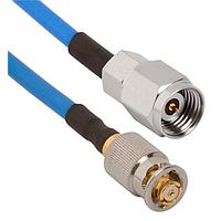 Amphenol SV Microwave FQSMP-085-MS24-180 ການປະກອບສາຍ RF SMP F QB ເຖິງ 2.4mm STR M 18" ສາຍ