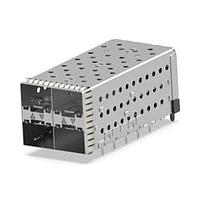 AMP Connectors - TE Connectivity 1-2007637-6 ການປະກອບກະຕ່າ SFP+assy 2x2 Sp Fing Inner LP EMI Enhan