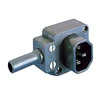 Bulgin PX0685 ຂໍ້ຕໍ່ຜູ້ຊາຍ AC ເງົາມີມຸມ