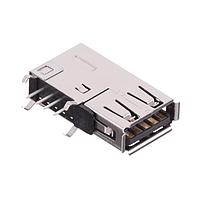 Amphenol Commercial Products GSB191217FHR ຕົວເຊື່ອມ USB Type A USB 2.0 STANDARD A, UPRIGHT DIP